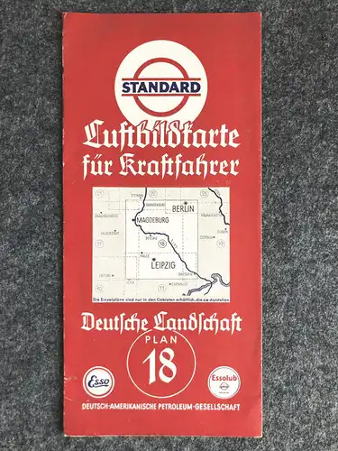 Alte Luftbildkarte für Kraftfahrer Deutsche Landschaft Standard Plan 18