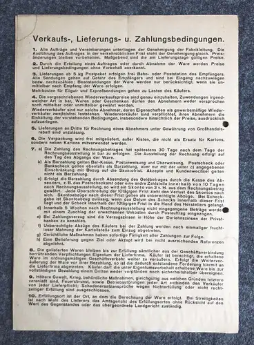 Oreha Tabakhandelsgesellschaft Kersten Co 1939 alte Preisliste