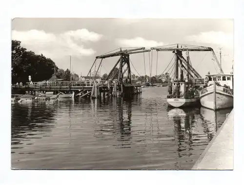 Ak Greifswald Wiecker Brücke DDR 