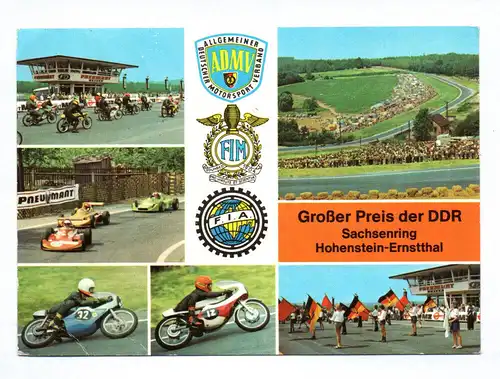 Ak Großer Preis der DDR Sachsenring Hohenstein Ernstthal 1982