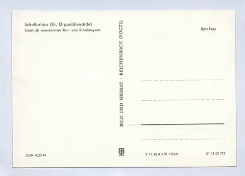 DDR Ak Staatlich anerkannter Erholungsort Schellerhau Erzgebirge 1981