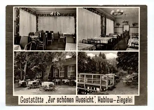 DDR Ak Gaststätte zur schönen Aussicht Kablow Ziegelei 1967