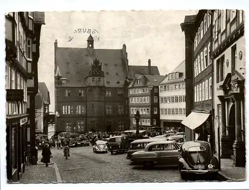 Ak Marburg an der Lahn Marktplatz