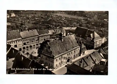 DDR Ak Bad Schmiedeberg Blick auf Rathaus Dübener Heide 1962