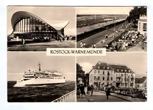 DDR Ak Rostock Warnemünde Gaststätte Teepott 1981