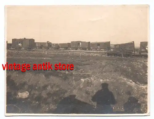 Foto Bahnhof Somme Py 1 Wk Eisenbahn Wagen Waggon