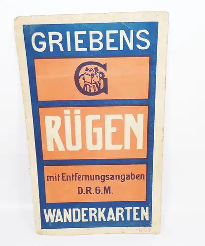 Griebens Karte der Insel Rügen DRGM 1930er Landkarte