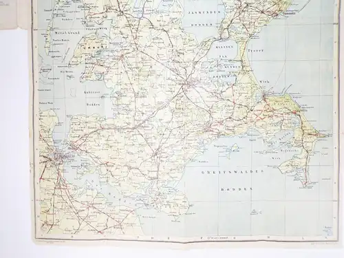 Griebens Karte der Insel Rügen DRGM 1930er Landkarte