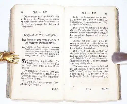 Voltaire Leben des Molière 1754 Rarität 