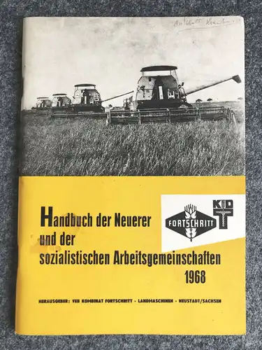Handbuch der Neuerer und der sozialistischen Arbeitsgemeinschaften 1968