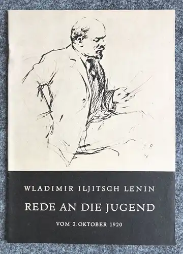 Wladimir Iljitsch Lenin Rede an die Jugend Heft DDR 1950