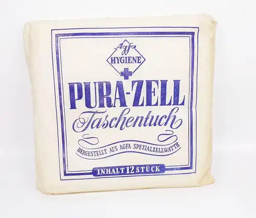 Agfa Hygiene Pura Zell Taschentuch 1950er 1960er DDR Taschentücher