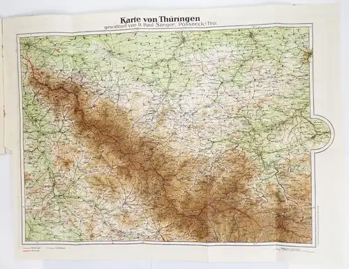 Gruss aus Thüringen 1917 Reiseführer Landkarte