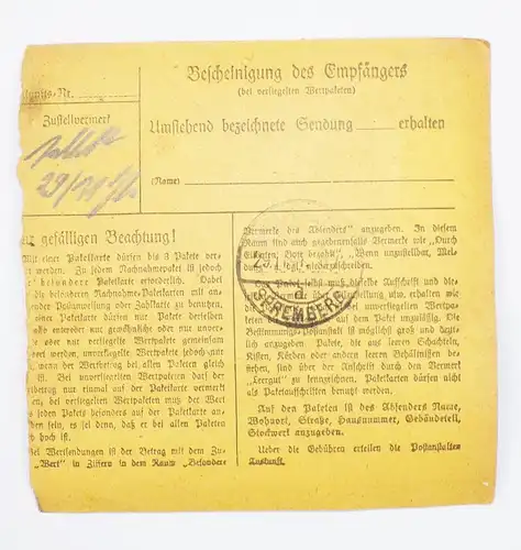 DR Paketkarte 1944 Dresden 24 Heinrich u Vogel Neusalza Spremberg Mischfrankatur