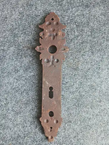 Türbeschalg alt antik Langschild alter Beschlag für Türen Eisen