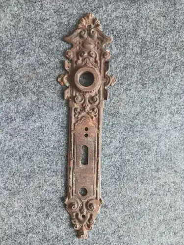 Alter Türbeschlag aus Eisen Beschlag für Türen Langschild Antik