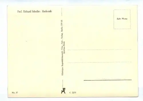 Ak Prof. Richard Scheibe Hockende um 1940