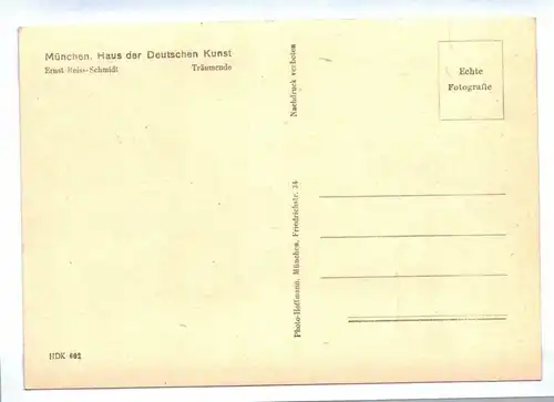 Ak München Haus der Deutschen Kunst Ernst Reiss Schmidt um 1940