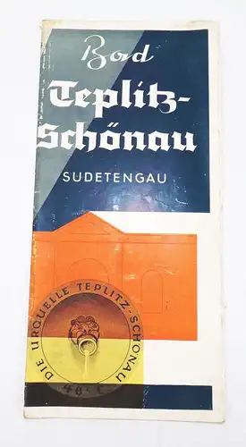 Altes Prospekt Bad Teplitz Schönau Sudetengau um 1939 Teplice Tschechien