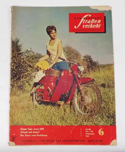 DDR Zeitung Der Deutsche Straßenverkehr 6 von 1963 Jawa 250 Motorrad