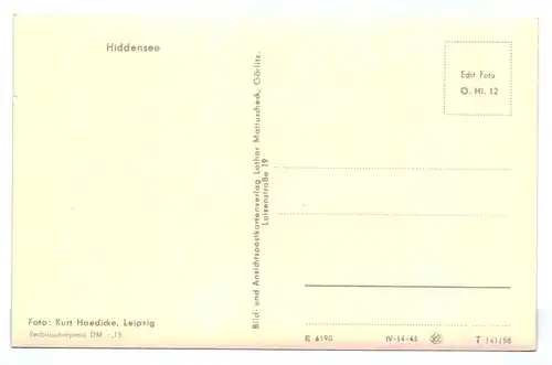 DDR Ak Gruß von der Insel Hiddensee 1958