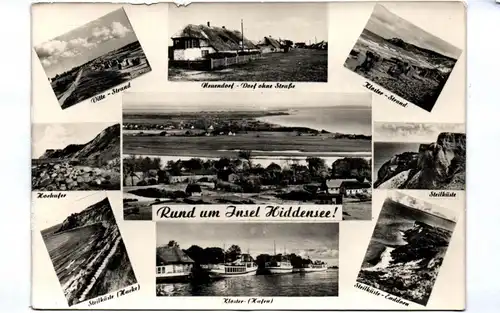 DDR Ak Rund um Insel Hiddensee 1958