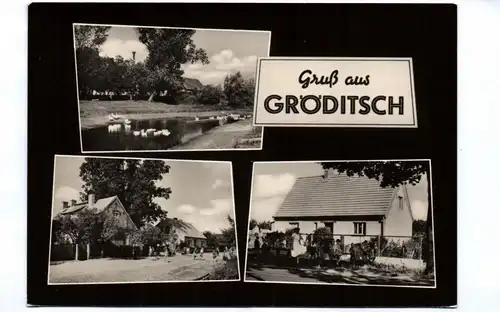 DDR Ak Gruß aus Gröditsch 1965