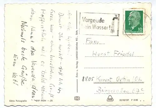 DDR Ak Gera Postamt und Hochhaus 1965