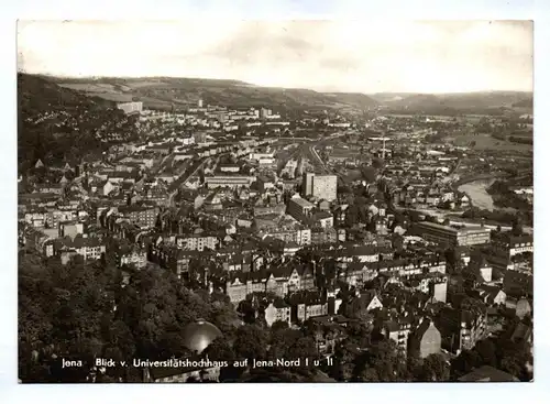 DDR Ak Jena Blick von Universitätshochhaus auf Jena Nord 1972