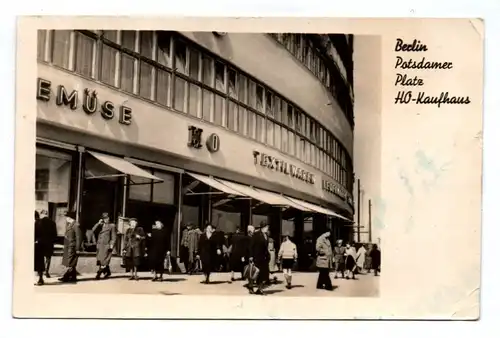 DDR Ak Berlin Potsdamer Platz HO Kaufhaus 1952