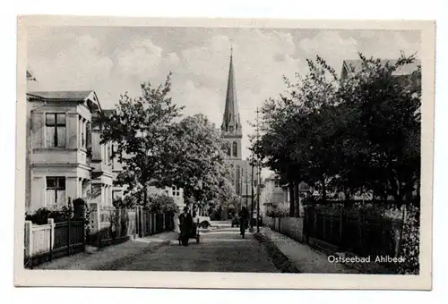 DDR Ak Ostseebad Ahlbeck Kirche 1954