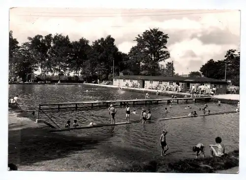 DDR Ak Die schöne Oberlausitz Erholungsort Obercunnersdorf Volksbad 1964