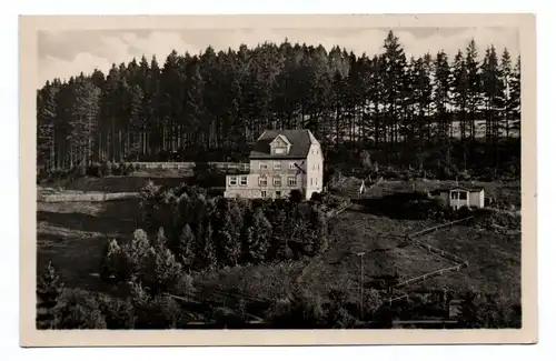 DDR Ak Cafe und Pension Sanssouci Tanne Harz 1955