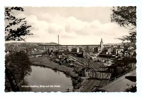 DDR Ak Wilkau Haßlau Blick auf die Stadt 1964