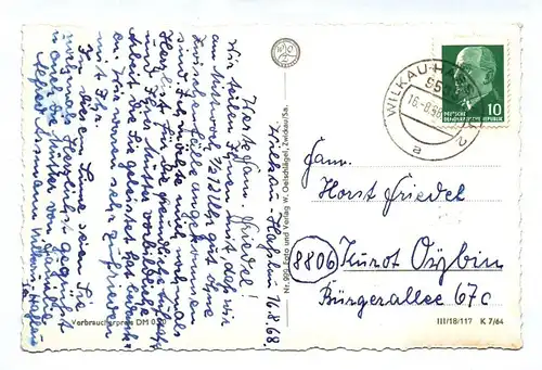 DDR Ak Wilkau Haßlau Blick auf die Stadt 1964