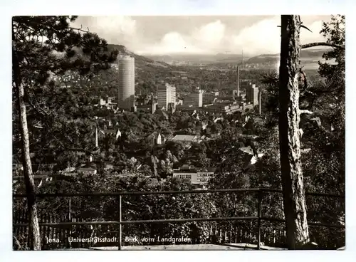 DDR Ak Jena Universitätsstadt Blick vom Landgrafen 1972