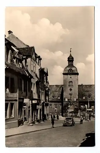 DDR Ak Querfurt Blick zum Markt 1957