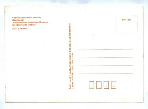 DDR Ak Völkerkundemuseum Herrnhut Oberlausitz