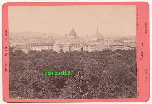 Kabinettfoto Wien Panorama Oscar Kramer um 1890 ! (F1796