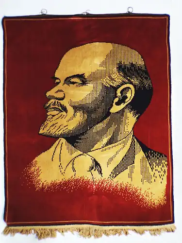 DDR Gobelin Wandteppich Lenin Kommunist Propaganda GDR UdSSR Deko