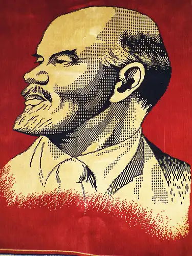 DDR Gobelin Wandteppich Lenin Kommunist Propaganda GDR UdSSR Deko