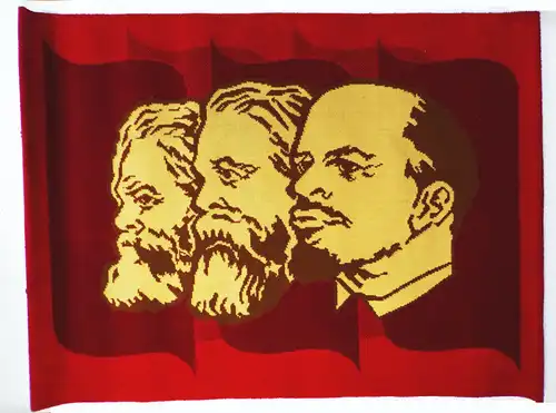 DDR Wandteppich Marx Engels Lenin Kommunismus Propaganda GDR Deko