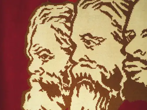 DDR Wandteppich Marx Engels Lenin Kommunismus Propaganda GDR Deko