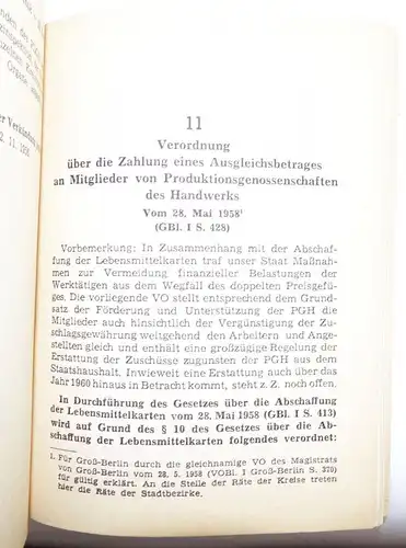 Produktionsgenossenschaften des Handwerks 1961 Dr Kurt Linkhorst DDR Recht Buch