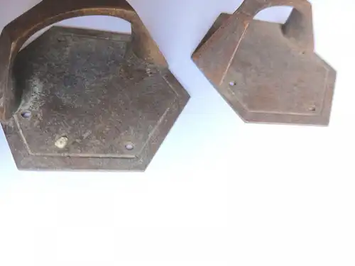 Alte Massive Messing Möbelgriffe 2 Stück um 1900 Schubladengriffe 