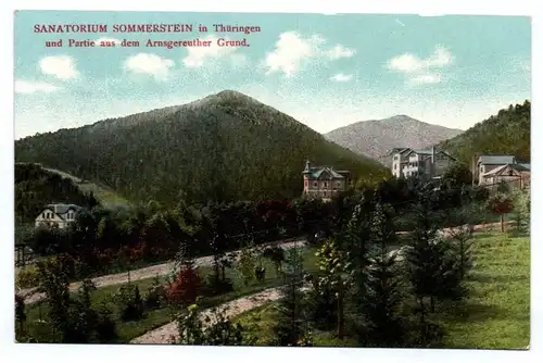 Ak Sanatorium Sommerstein in Thüringen und Partie aus dem Arnsgereuther Grund