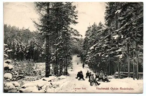 Ak Letzter Teil Hochwald Oybin Rodelbahn DR 1910 Hvozd Tschechien