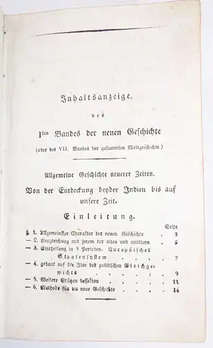 Karl von Rotteck Allgemeine Geschichte 7 Band um 1840