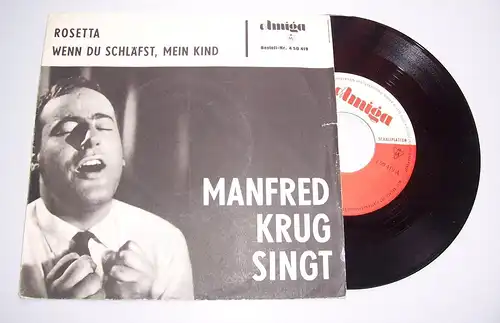 Amiga 450419 Single Manfred Krug singt Rosetta u  Wenn du schläfst mein Kind
