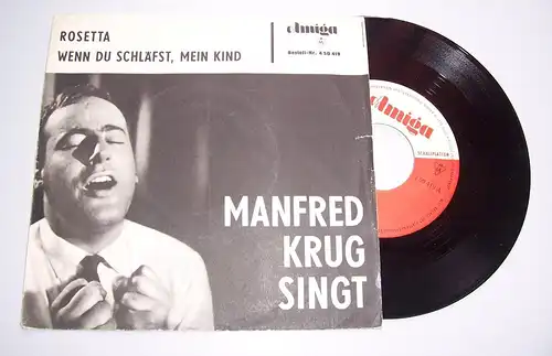 Amiga 450419 Single Manfred Krug singt Rosetta u  Wenn du schläfst mein Kind 